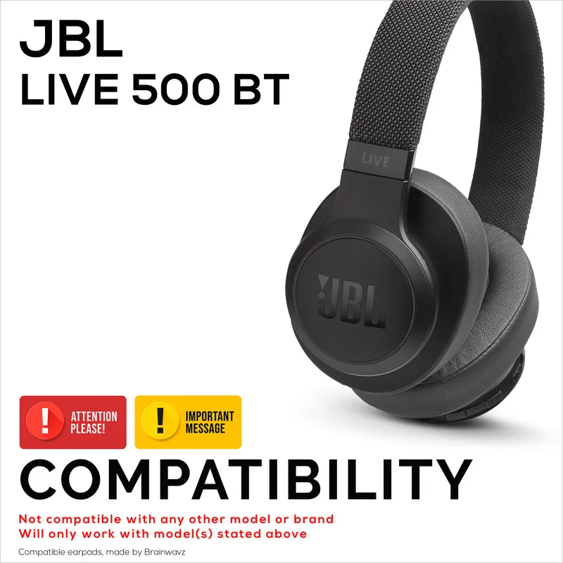 Cuscinetti auricolari sostitutivi per cuffie JBL 500BT - Cuscinetti auricolari in pelle PU e memory foam