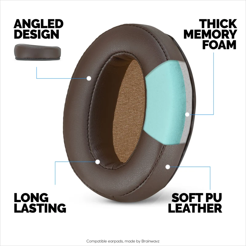 Cuscinetti auricolari sostitutivi per cuffie SENNHEISER Momentum 2 - morbida pelle PU e memory foam