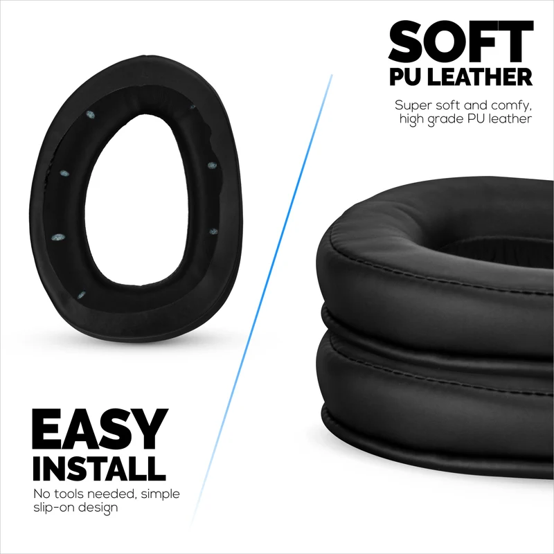 Cuscinetti auricolari sostitutivi per cuffie SENNHEISER GSP300, GSP350, GSP301, GSP302, GSP303 e GSP370 - Pelle PU morbida e memory foam