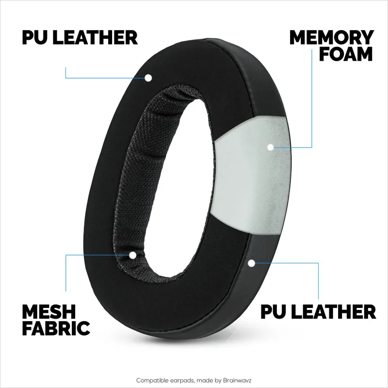 Cuscinetti auricolari di ricambio per cuffie Sennheiser GSP500, GSP550, GSP600 e GSP670 - Pelle PU e memory foam