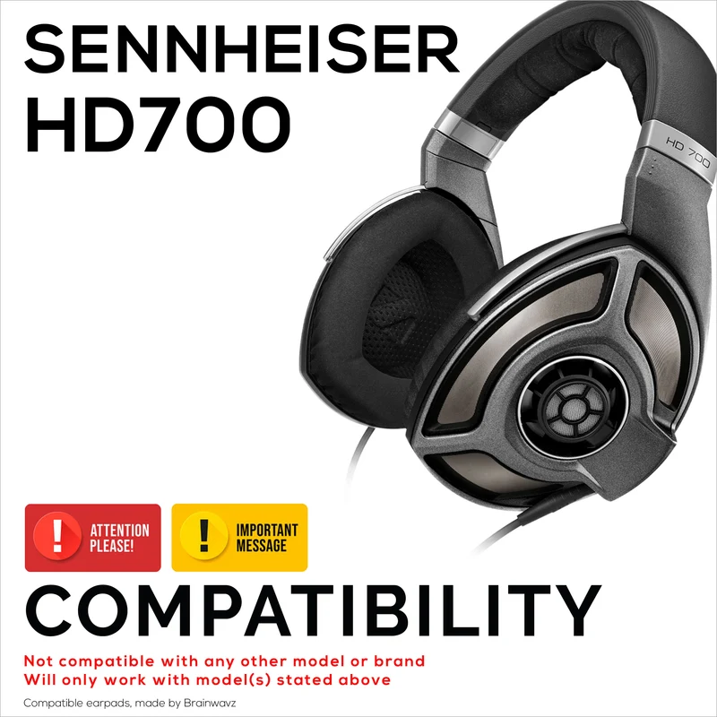 Cuscinetti auricolari sostitutivi per cuffie Sennheiser HD700 - Pelle PU e schiuma