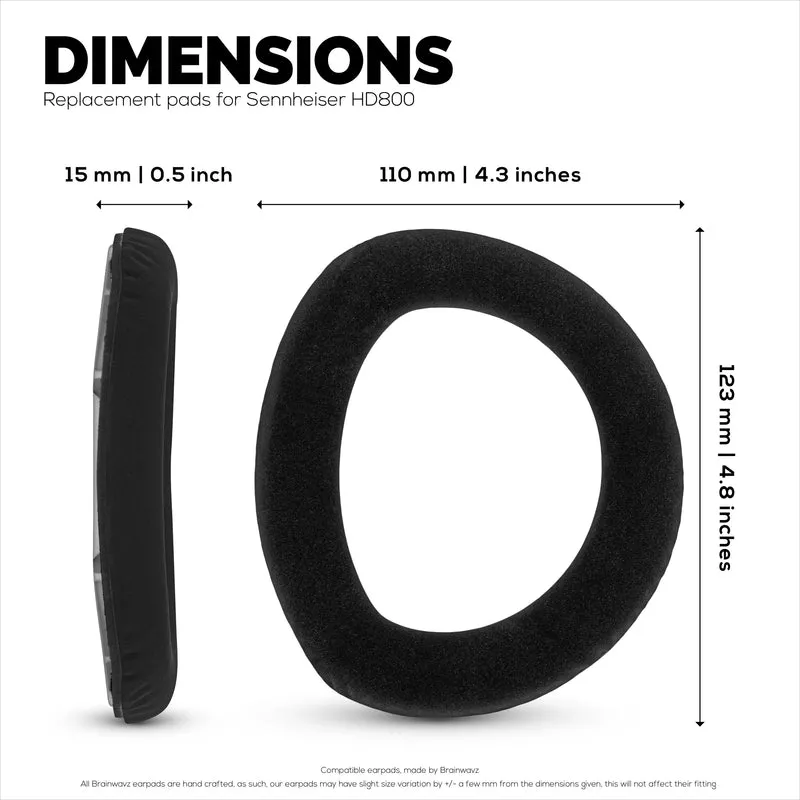 Cuscinetti auricolari sostitutivi per cuffie Sennheiser HD800 - Pelle PU e morbida schiuma