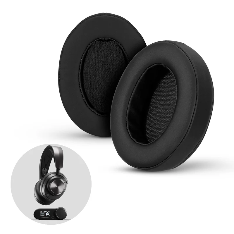 Makapal na Na-upgrade na Earpad para sa Steelseries Arctis Nova Pro Wireless, Nova Pro Omni at Nova Elite Headphones - Memory Foam na may PU Leather