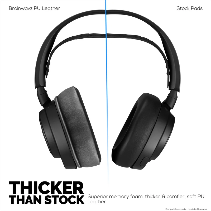 Cuscinetti auricolari spessi e migliorati per cuffie Steelseries Arctis Nova Pro Wireless, Nova Pro Omni e Nova Elite - Schiuma a memoria di forma con rivestimento in similpelle