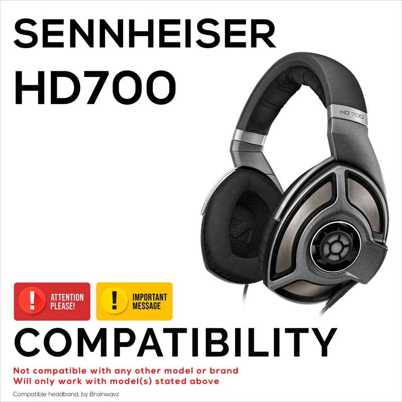 Fascia di ricambio per cuffie SENNHEISER HD700: morbida pelle PU e imbottitura in memory foam