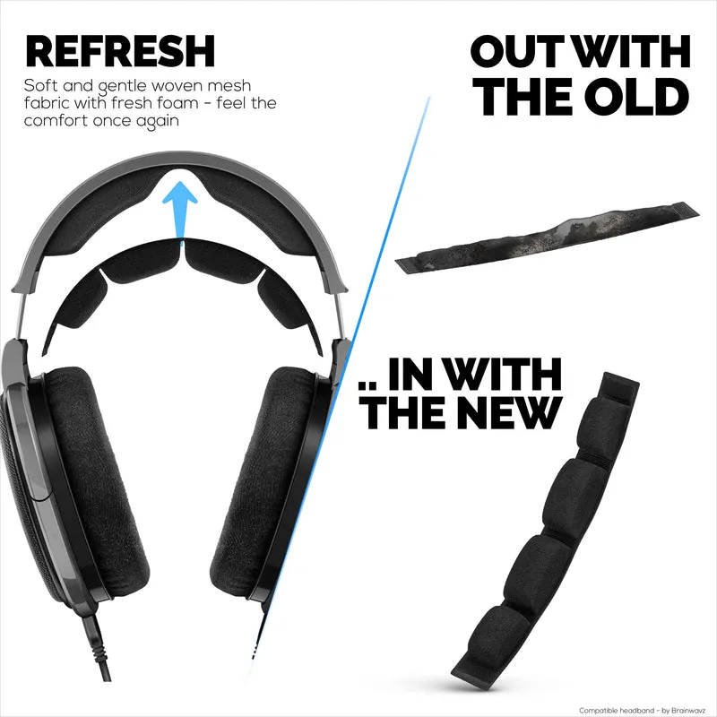 Archetto di ricambio per cuffie SENNHEISER HD580, HD600, HD650 e HD660S - Tessuto morbido e imbottitura in schiuma