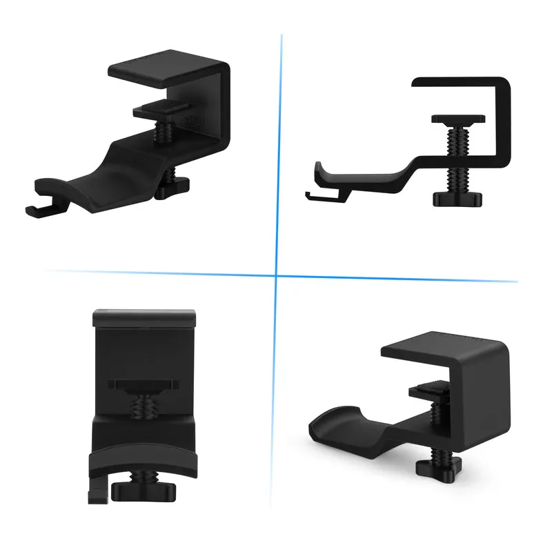 Brainwavz Paw - Under Desk Headphone Hanger Stand, Screw In Place, Madaling I-install gamit ang Adjustable Mounting Clamp, Angkop para sa Lahat ng Headset