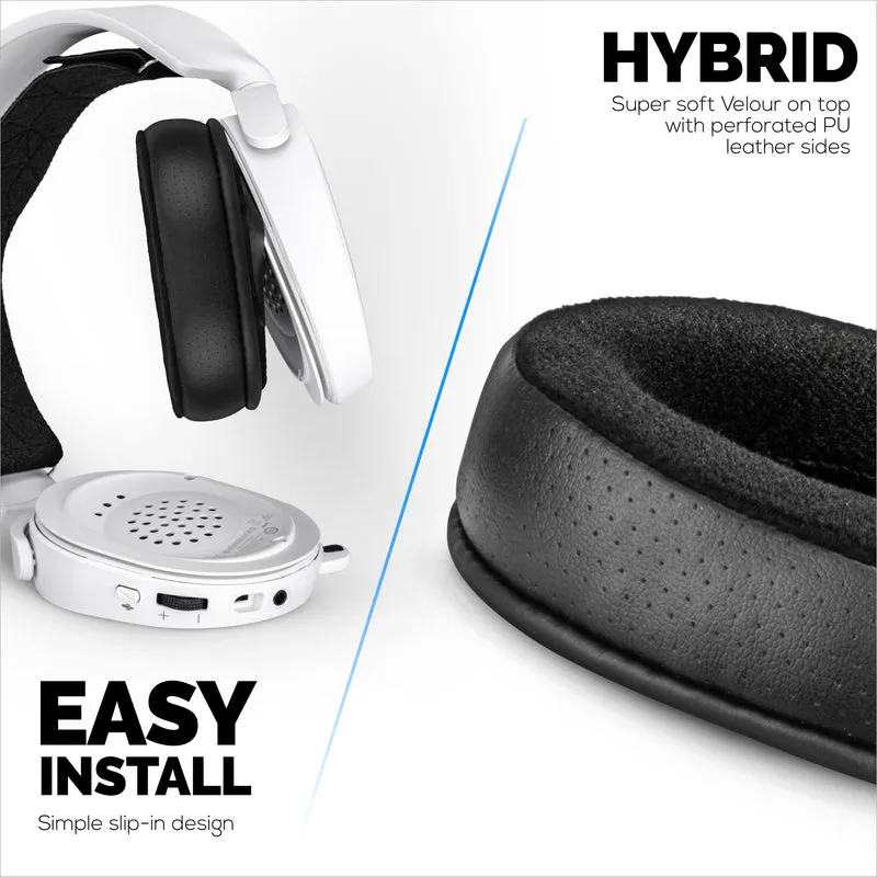 Cuscinetti auricolari ibridi per cuffie Steelseries Arctis 1, 3, 5, 7, 9, PRO e PRIME: memory foam più spesso, più comodo e di lunga durata