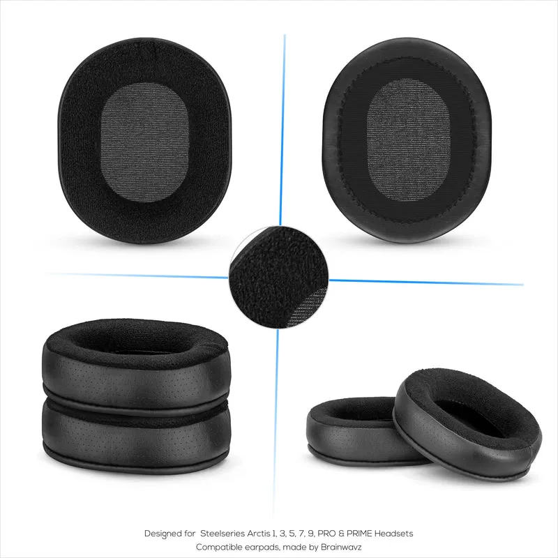 Cuscinetti auricolari ibridi per cuffie Steelseries Arctis 1, 3, 5, 7, 9, PRO e PRIME: memory foam più spesso, più comodo e di lunga durata