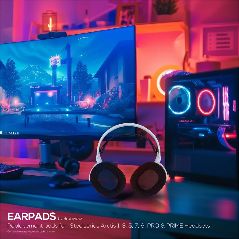 Cuscinetti auricolari ibridi per cuffie Steelseries Arctis 1, 3, 5, 7, 9, PRO e PRIME: memory foam più spesso, più comodo e di lunga durata