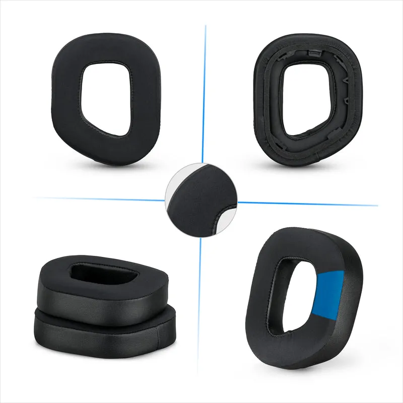 Cuscinetti auricolari ibridi per cuffie da gioco Corsair HS80 RGB wireless, cablate e HS80MAX, gel morbido e fresco, tessuto super morbido, con pelle PU e memory foam più spessa