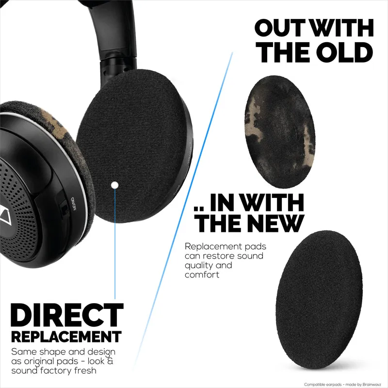 Velor Earpads para sa SENNHEISER RS120, RS110, RS115, RS117, RS119 Headphones - Soft Foam Ear Pad - HDR 120, HDR100, HDR110, HDR117, HDR119