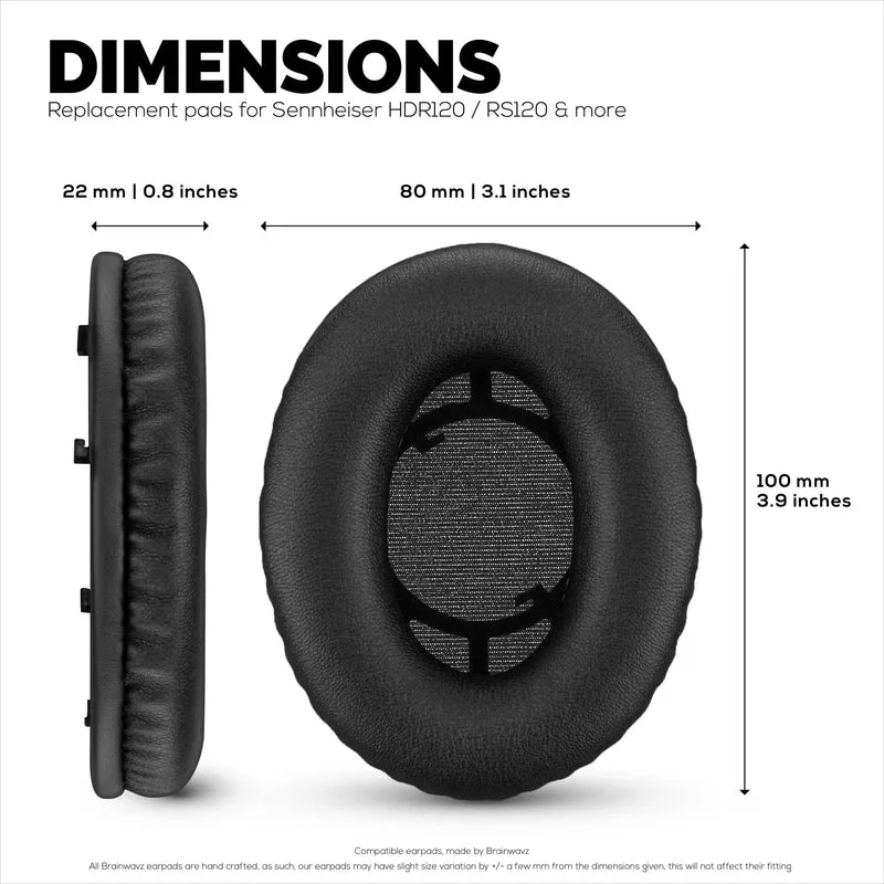 Mga Kapalit na Earpad para sa SENNHEISER RS120, RS110, RS115, RS117, RS119 Headphone - Soft PU Leather at Foam Ear Pad - HDR 120, HDR100, HDR110, HDR117, HDR119