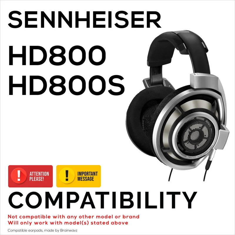 Cuscinetti in pelle di pecora per cuffie SENNHEISER HD800 e HD800S, alta qualità, morbida vera pelle e memory foam