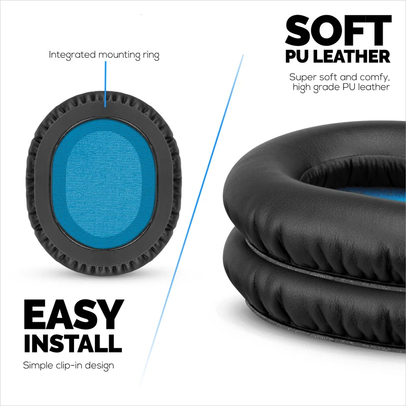 Cuscinetti di ricambio per cuffie Sennheiser HD8 / HD8 DJ / HD6 Mix - Morbida pelle PU e memory foam