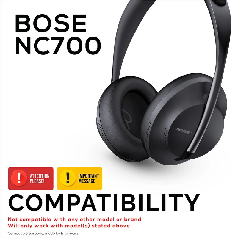 Sheepskin Earpads para sa BOSE NC700 Headphones, High Quality, Soft Leather at Memory Foam Ear Pad para sa Karagdagang Kaginhawahan