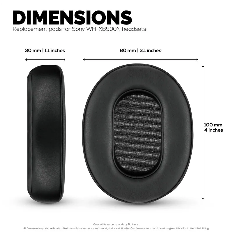 Cuscinetti di ricambio per cuffie SONY WH-XB900N: morbida pelle PU e memory foam
