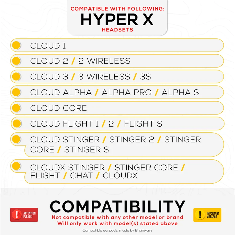 Cuscinetti auricolari ibridi per cuffie HyperX Cloud 1, 2/2 Wireless, Core, Flight/Flight S, Alpha/Alpha S e altro, tessuto morbido e traspirante, gel rinfrescante, comfort extra, resistenti e di lunga durata