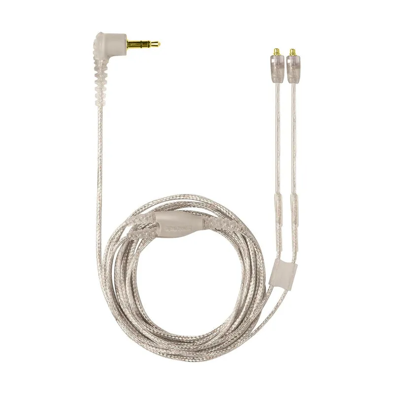 Kapalit na Cable para sa Shure SE215, SE315, SE425, SE535 & SE846 Earphones, Silver Clear Wire, 3.5mm na May MMCX Connectors - 1.6M / 62”