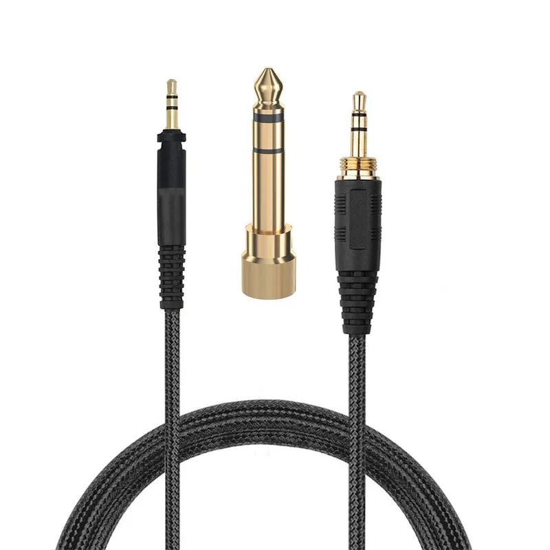 Kapalit na Cable para sa Shure SRH840, SRH940, SRH440 at SRH750DJ Headphones, With ¼” (6.35mm) Adapter - 1.5M - Braided