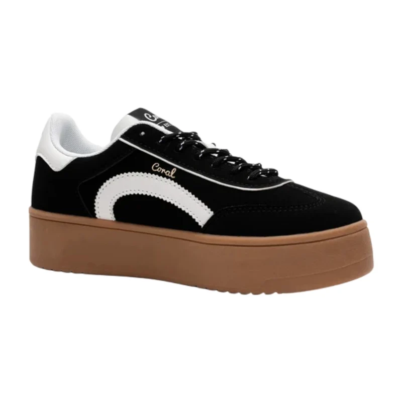 Coral Tenis Naoko 3 Negro/Blanco, para Mujer