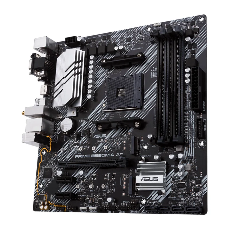 Asus Tarjeta Madre AMD AM4 mATX con PCIe 4.0, Prime B550M-A AC