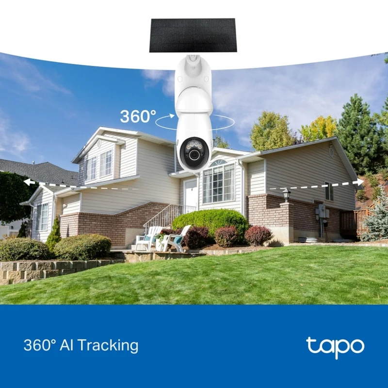 TP-Link Tapo Cámara de Seguridad Smart Wi-Fi 8 MP con Panel Solar, Tapo C660 KIT