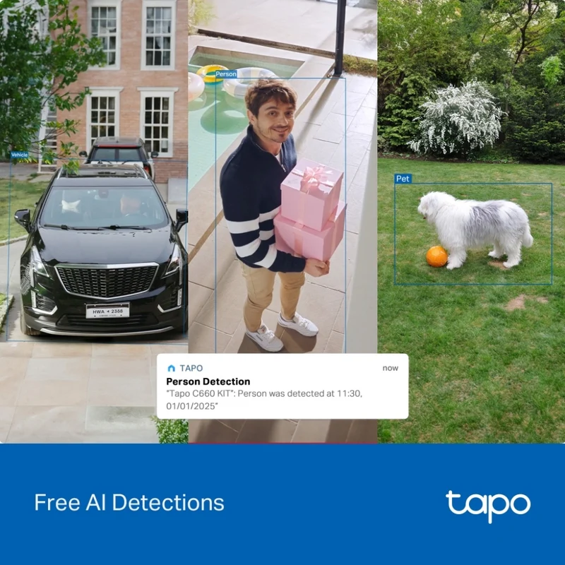 TP-Link Tapo Cámara de Seguridad Smart Wi-Fi 8 MP con Panel Solar, Tapo C660 KIT