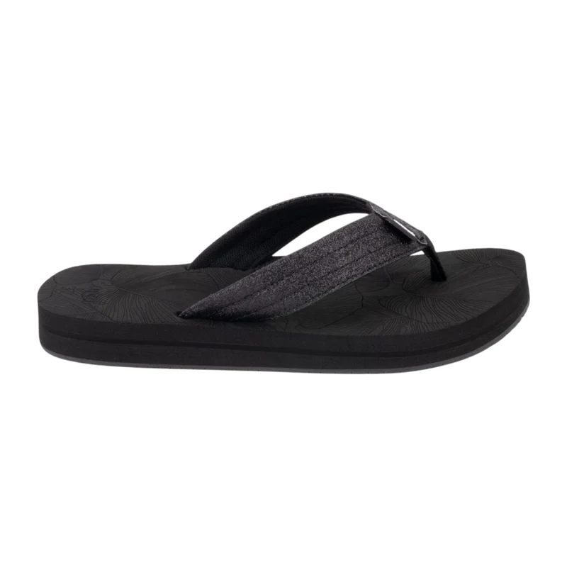Coral Sandalias Casuales Mantas Negro Glitter, para Mujer