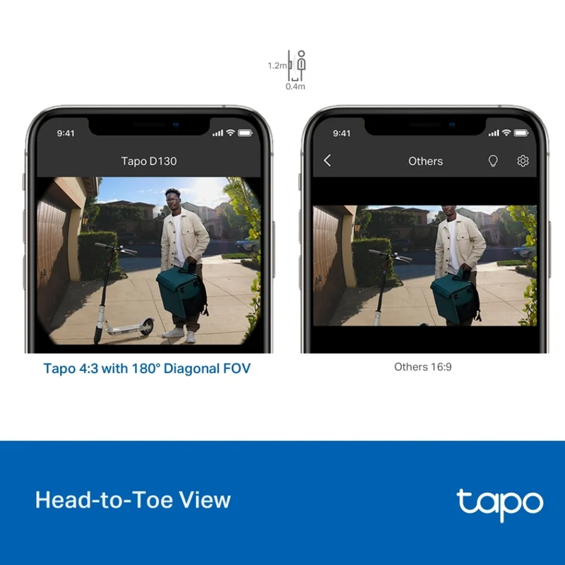 TP-Link Tapo Timbre Inteligente con Cámara Integrada 5 MP, Tapo D130
