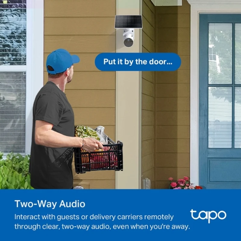 TP-Link Tapo Cámara de Seguridad Wi-Fi 3 MP con Panel Solar, Tapo C410 KIT