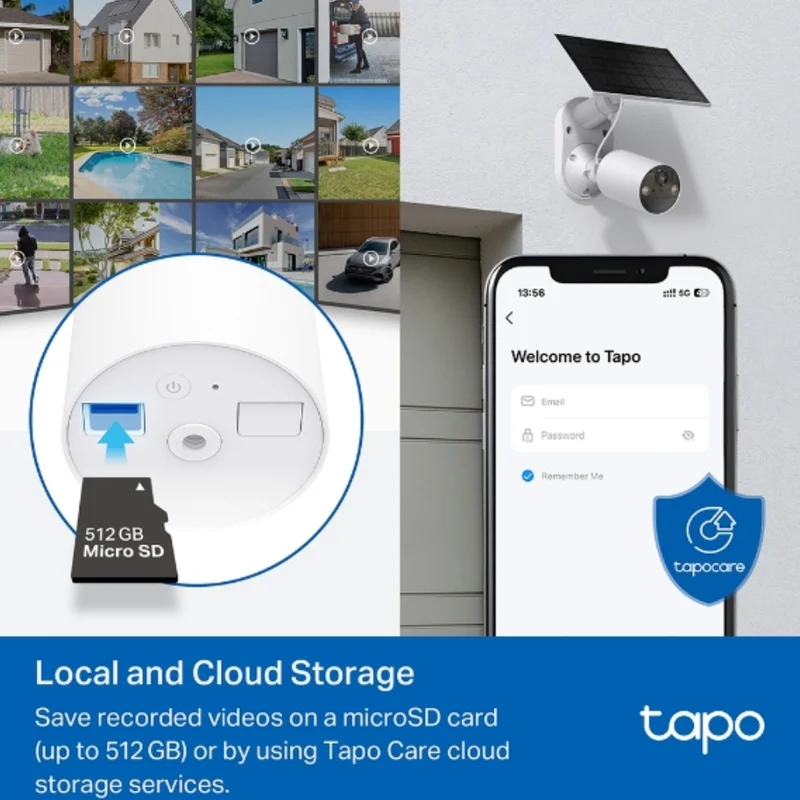 TP-Link Tapo Cámara de Seguridad Wi-Fi 3 MP con Panel Solar, Tapo C410 KIT