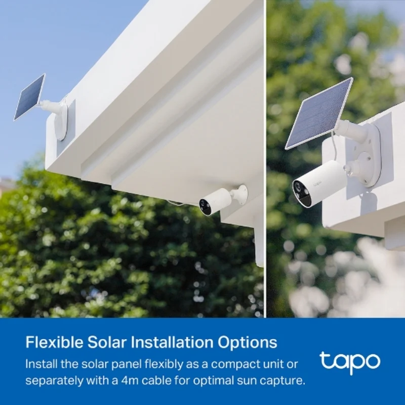 TP-Link Tapo Cámara de Seguridad Wi-Fi 3 MP con Panel Solar, Tapo C410 KIT