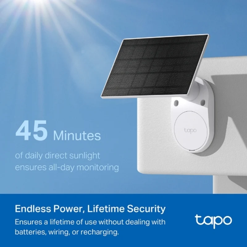 TP-Link Tapo Cámara de Seguridad Wi-Fi 3 MP con Panel Solar, Tapo C410 KIT