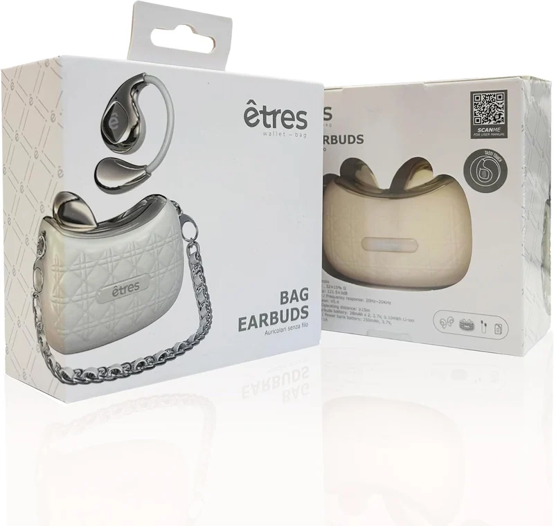 AURICOLARI BLUETOOTH CON CUSTODIA A BORSA - LILLA
