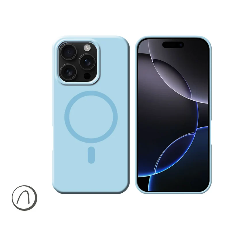 Cover IPHONE 16 PRO Fluid Mag (Azzurro)