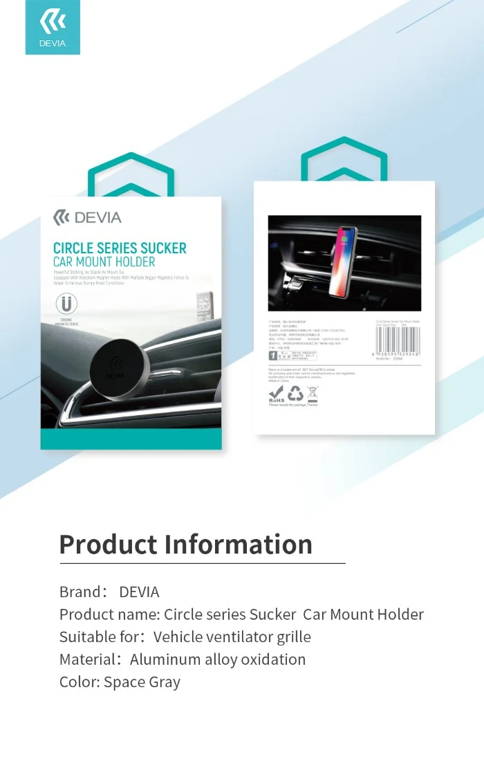 SUPPORTO MAGNETICO SMARTPHONE DA BOCCHETTA ARIA AUTO DEVIA