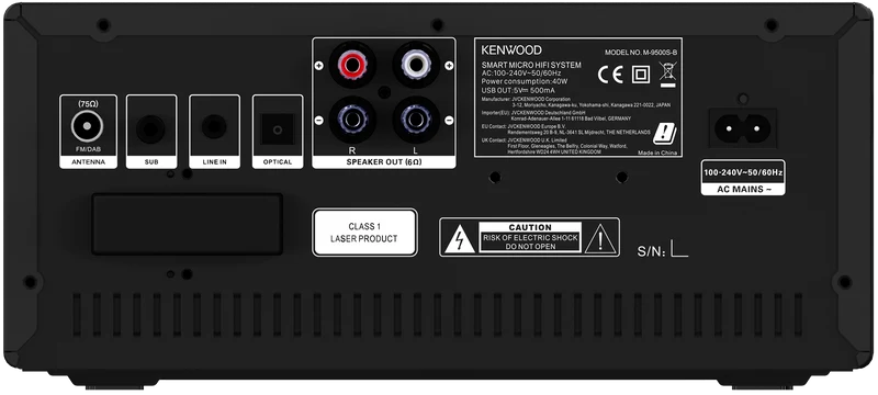 Kenwood M-9500S-B Smart Micro Hi-Fi System