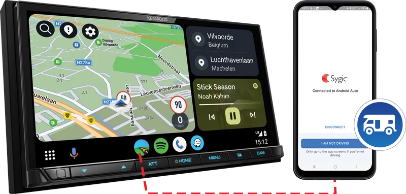 Kenwood DMX8021DABCAMPE (MONITOR DMX8021DABS + QRCODE KNASQR1 per attivazione mappa Sygic Caravan e camper per 3 anni)