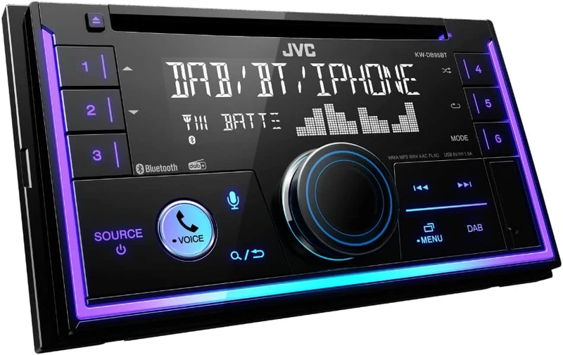 JVC KW-DB95BT Sintolettore CD 2DIN con Bluetooth e tuner DAB +
