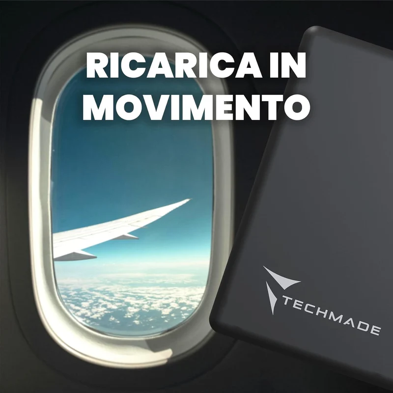 TECHMADE POWERBANK SLIM 15MM WIRELESS MAGNETICO 10000mah
