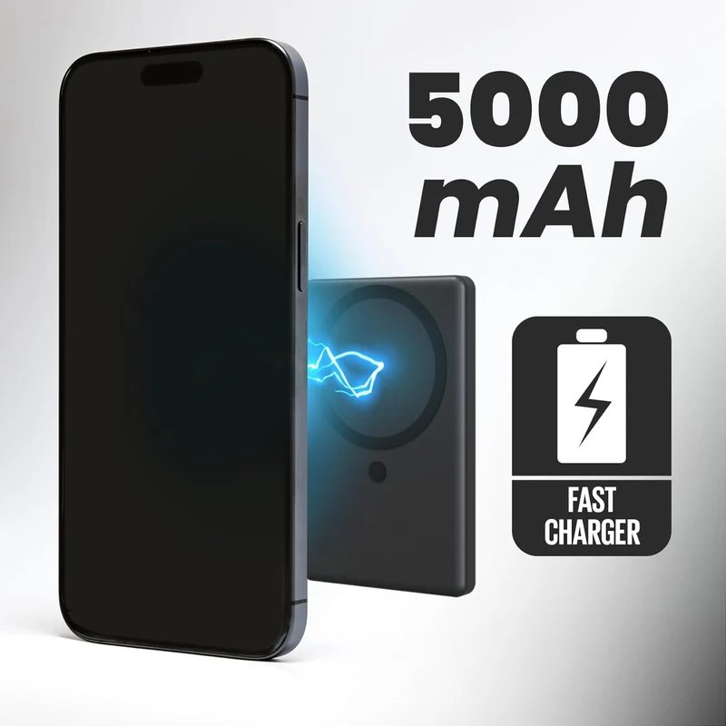 TECHMADE POWERBANK SLIM 7.9MM WIRELESS MAGNETICO 5000mah