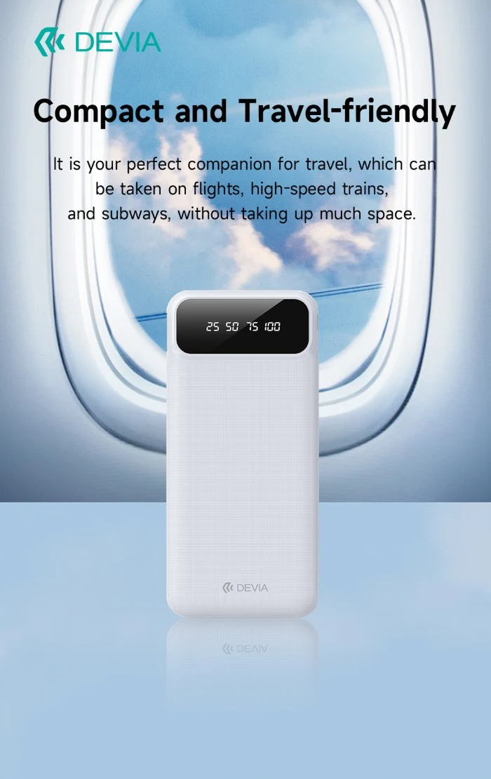 POWERBANK DEVIA KINTONE 4 CAVI INTEGRATI 10000mAh BIANCO