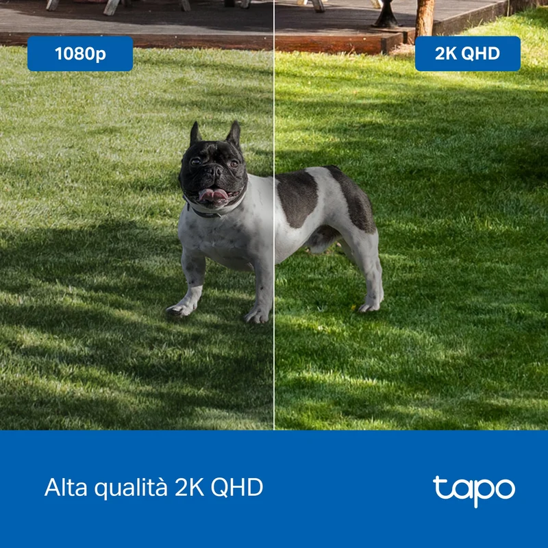 Tapo C425 Telecamera WiFi Esterno 2K 4MP Batteria, Base Magnetica