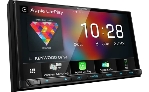 KENWOOD DMX8021DABS Digital Media AV Receiver con 7.0" WVGA Display, Wireless Smartphone Connections, Bluetooth & Digital Radio DAB+