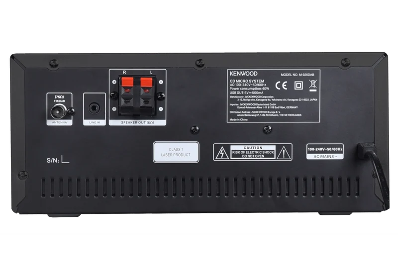Kenwood M-925DAB Sistema Hi-Fi micro con lettore CD, SB, DAB+ e streaming audio Bluetooth