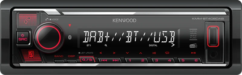 Kenwood KMM-BT408DAB Digital Media Receiver con Digital radio DAB+ & Bluetooth