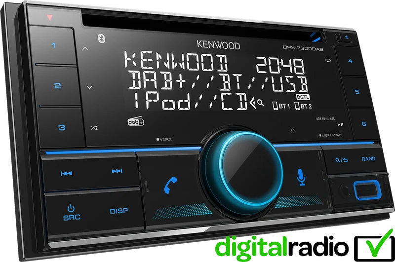 Kenwood DPX-7300DAB Sintolettore CD/USB con Digital radio DAB+, Bluetooth e assistente vocale Amazon Alexa