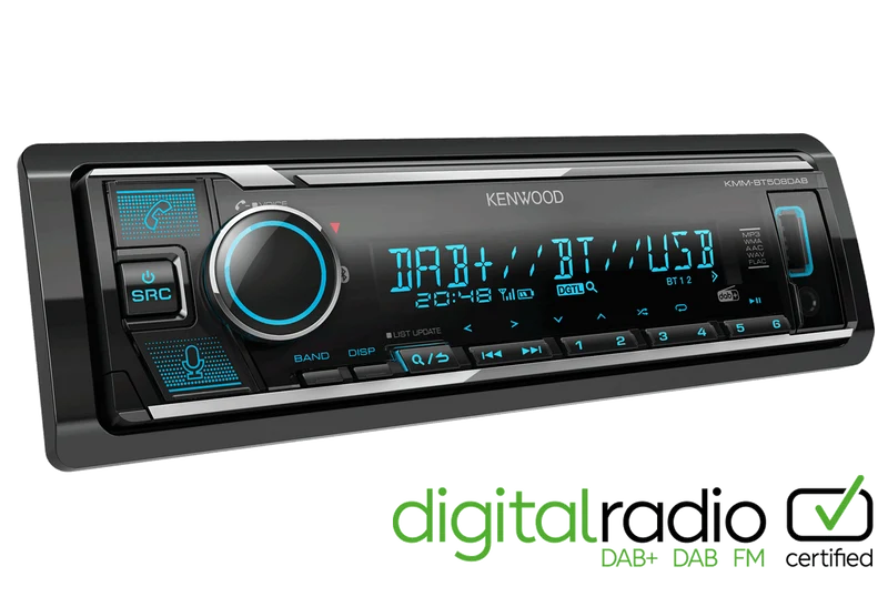 Kenwood KMM-BT508DAB. Digital Media Receiver CON Digital radio DAB+, Bluetooth e compatibilità con Amazon Alexa
