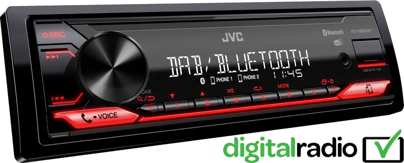 JVC KD-X282DBT Digital Media Receiver con Bluetooth e tuner digitale DAB+